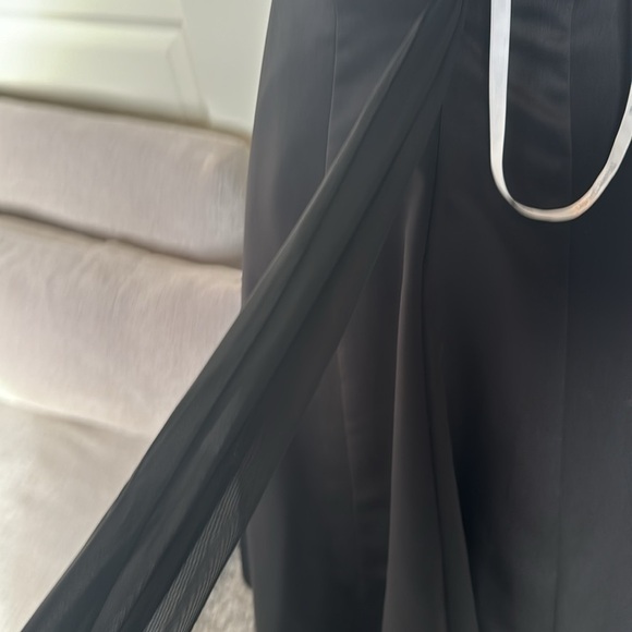 davids bridal, long black gown, polyester color truffle - Picture 10 of 15